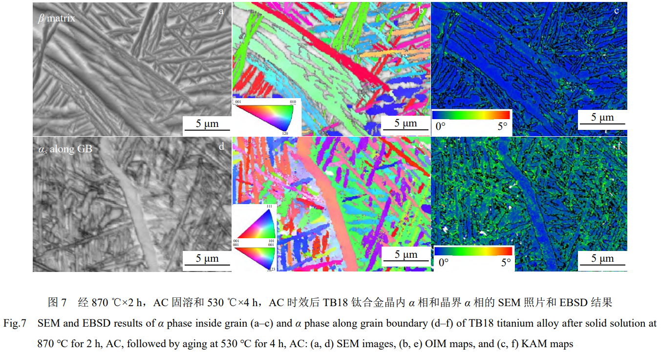 固溶處理對TB18鈦合金棒微觀組織和力學性能的影響規(guī)律