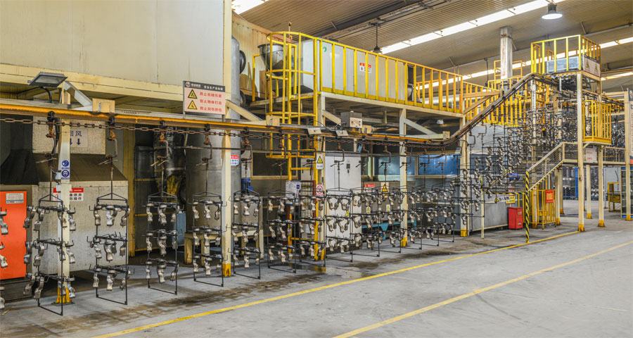 locomotive engine on the factory floor